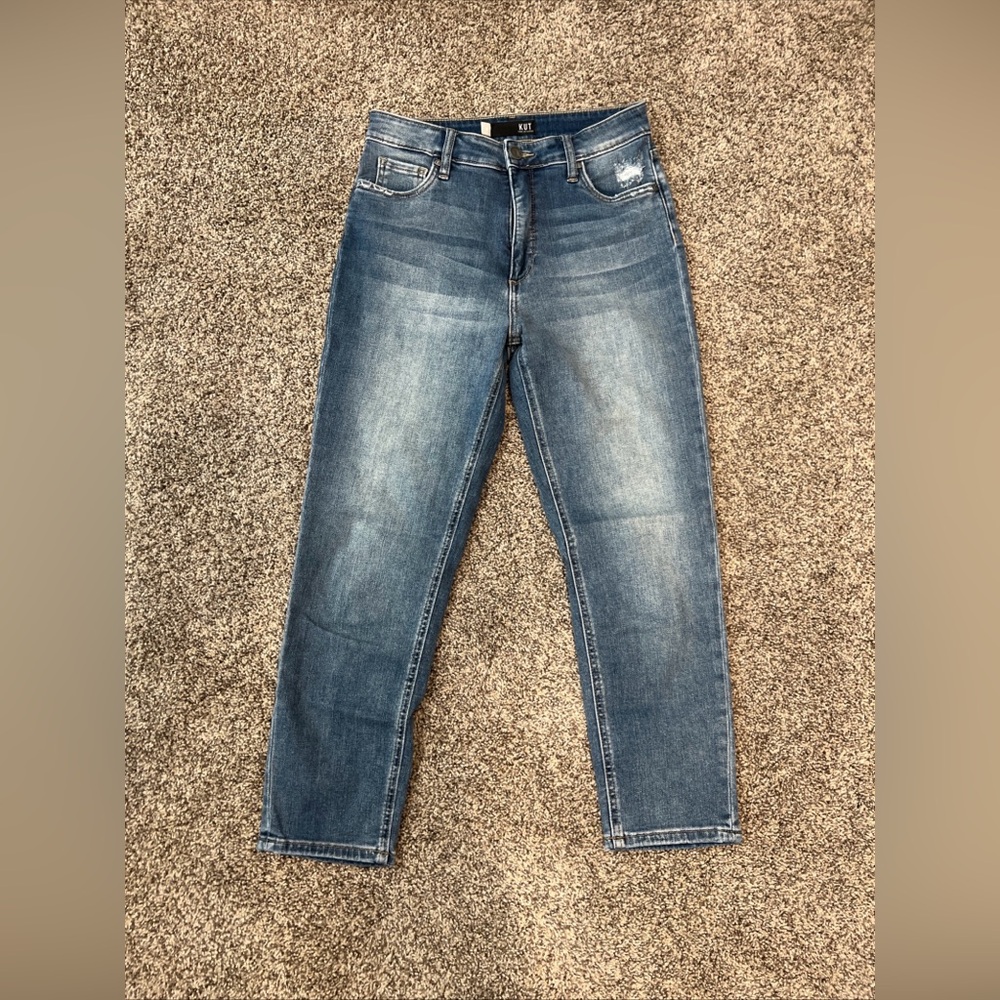 Kut From The Kloth Women’s High Rise Fab Ab Crop Straight Leg Naomi Jeans 4